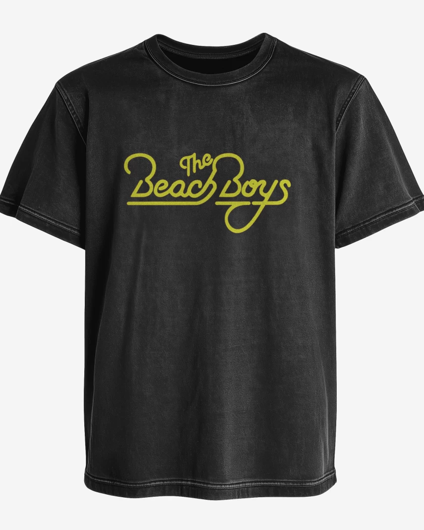 Polera desgastada Negro de Los chicos de la playa 