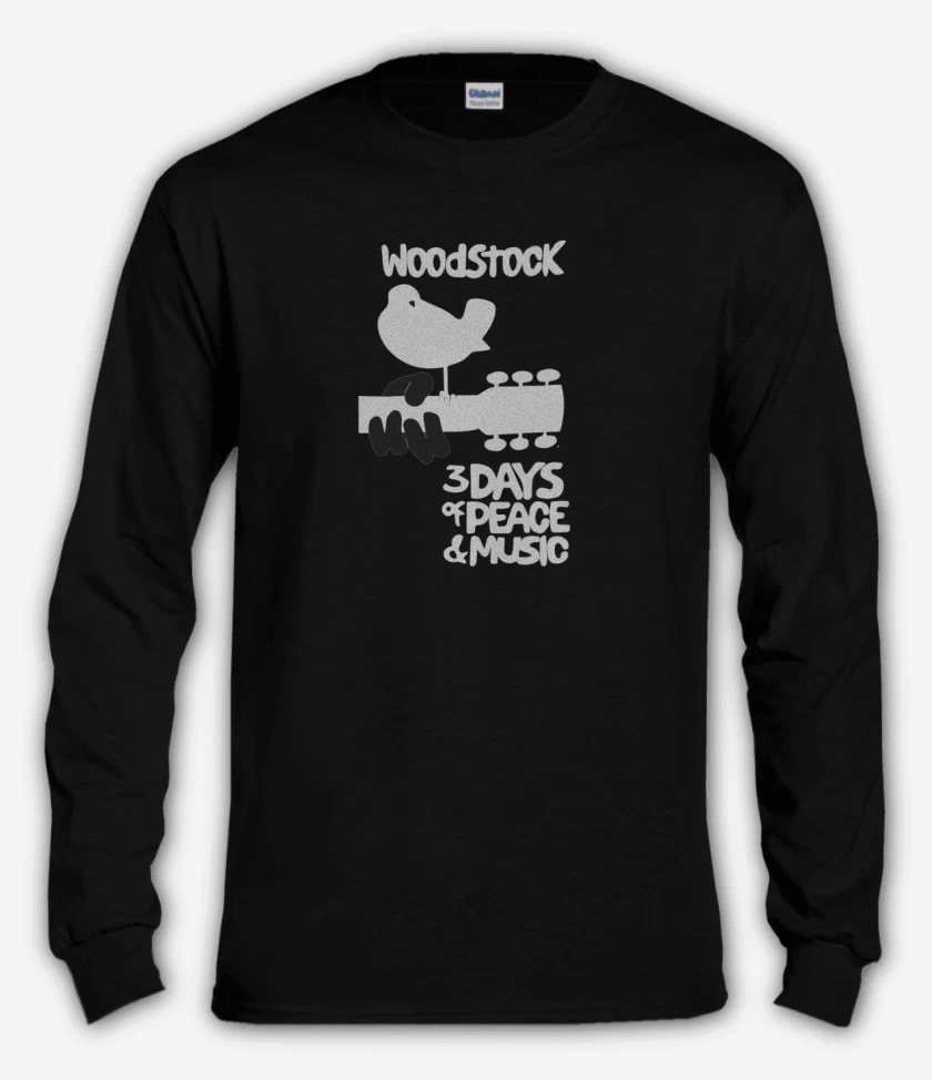Polera manga larga Negro de Woodstock 1