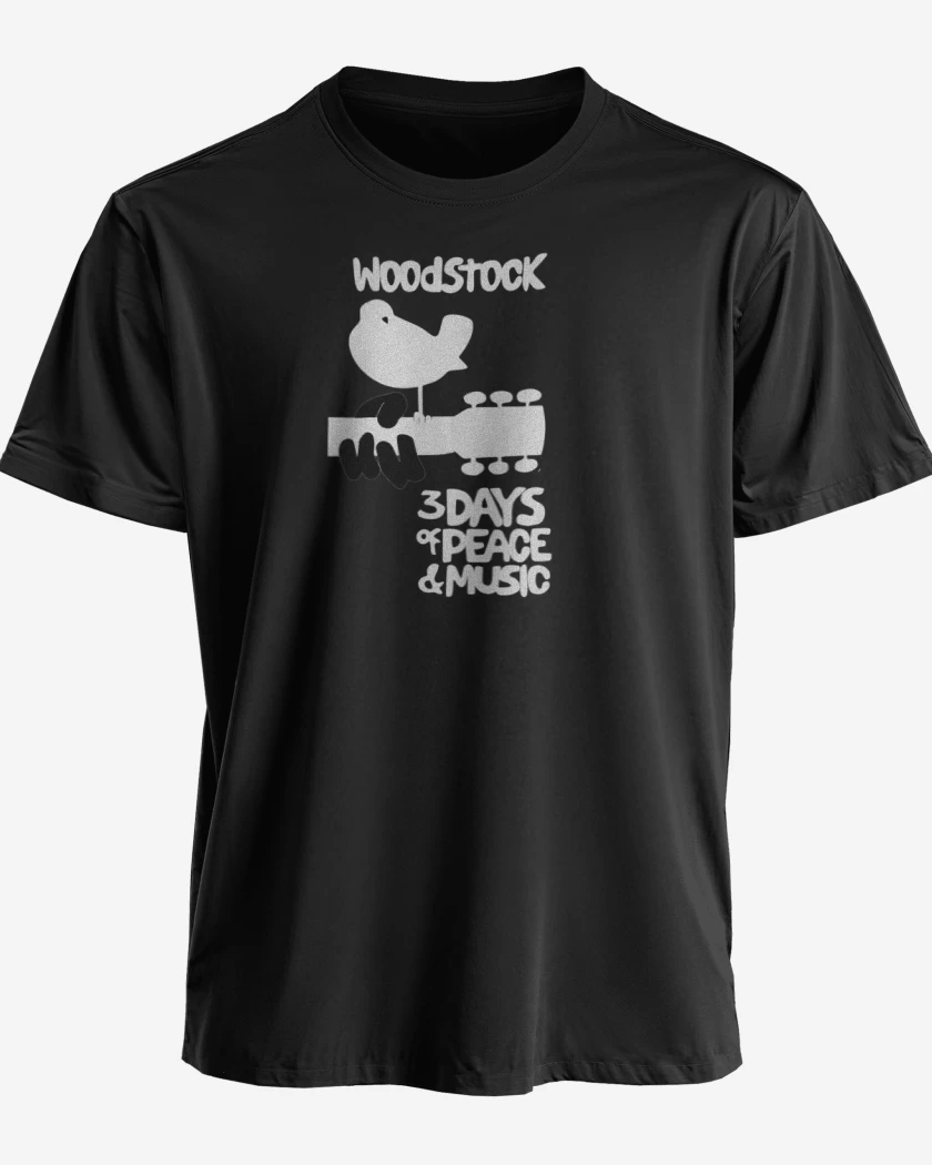 Polera premium Negro de Woodstock 1