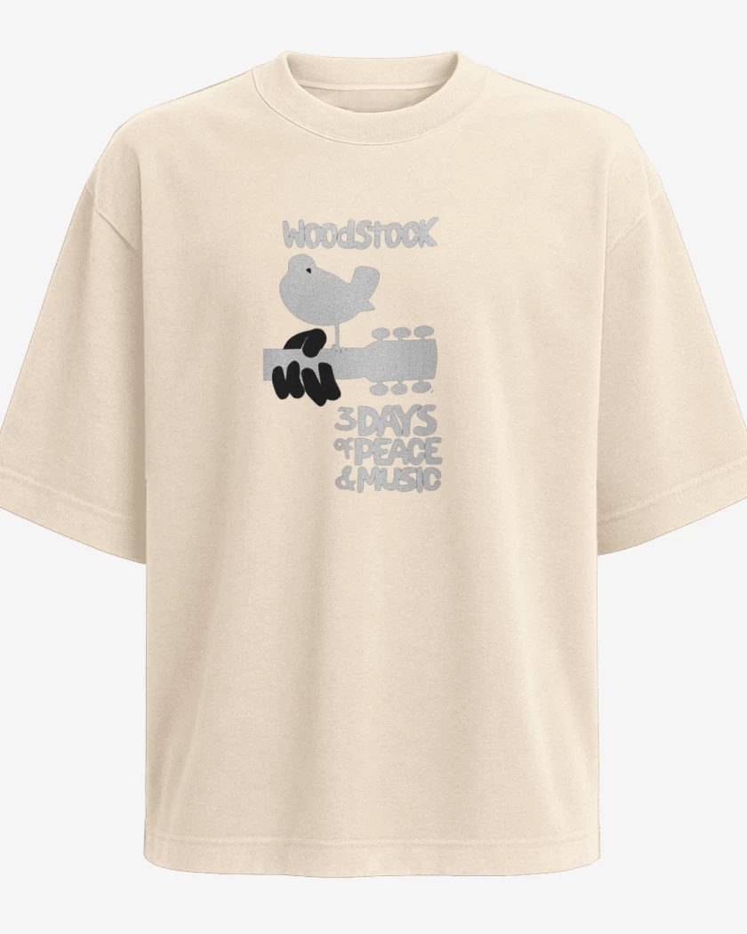 Polera Oversize Beige de Woodstock 1