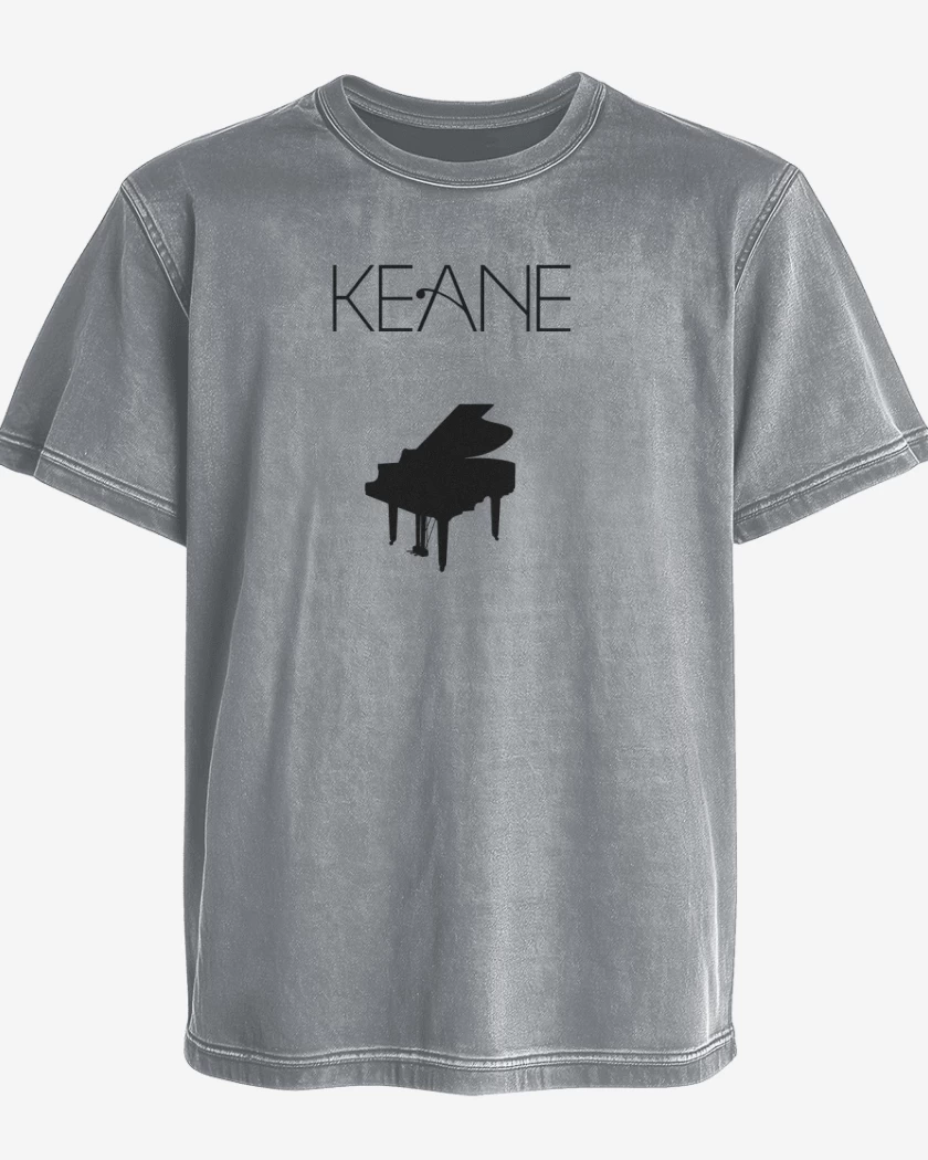 Polera desgastada Gris Melange de KEANE PIANO