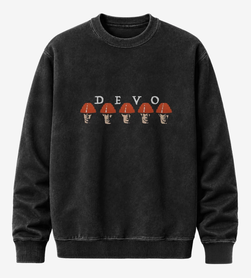 Poleron Polo Acid Wash Negro de DEVO