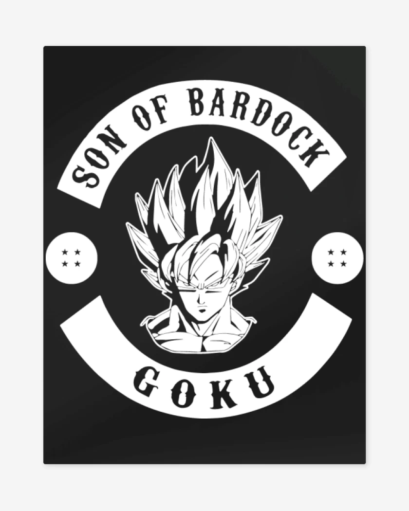 Print metalico Negro de Sons of Bardock