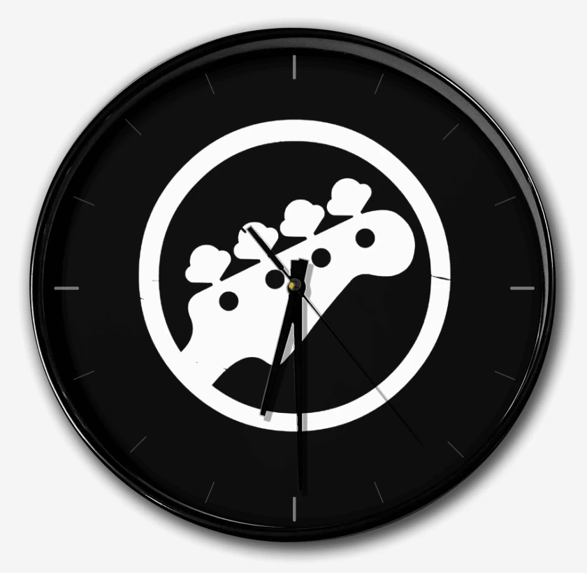 Reloj Negro de Bajo Clavijas 