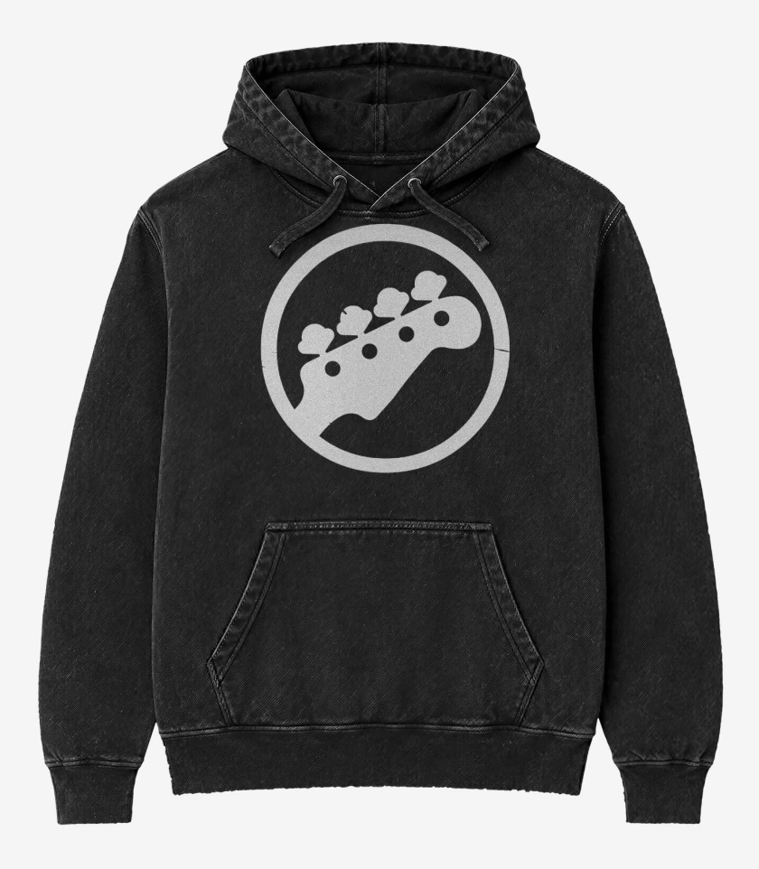 Poleron Canguro Acid Wash Bajo Clavijas 