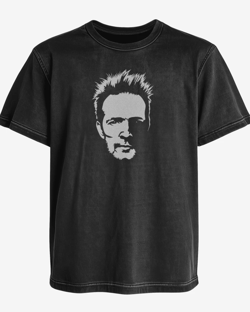 Polera desgastada Negro de Weiland