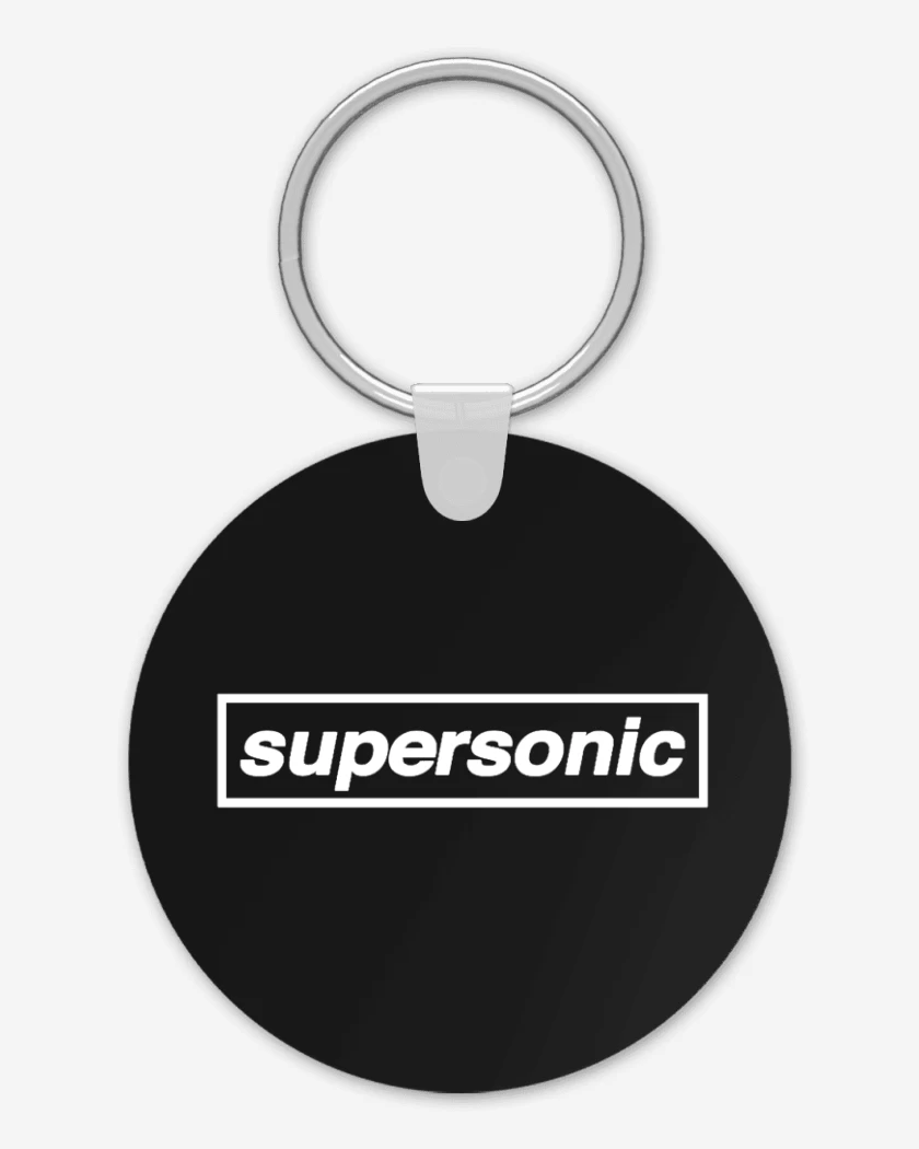 Llavero Negro de Supersonic Oasis 
