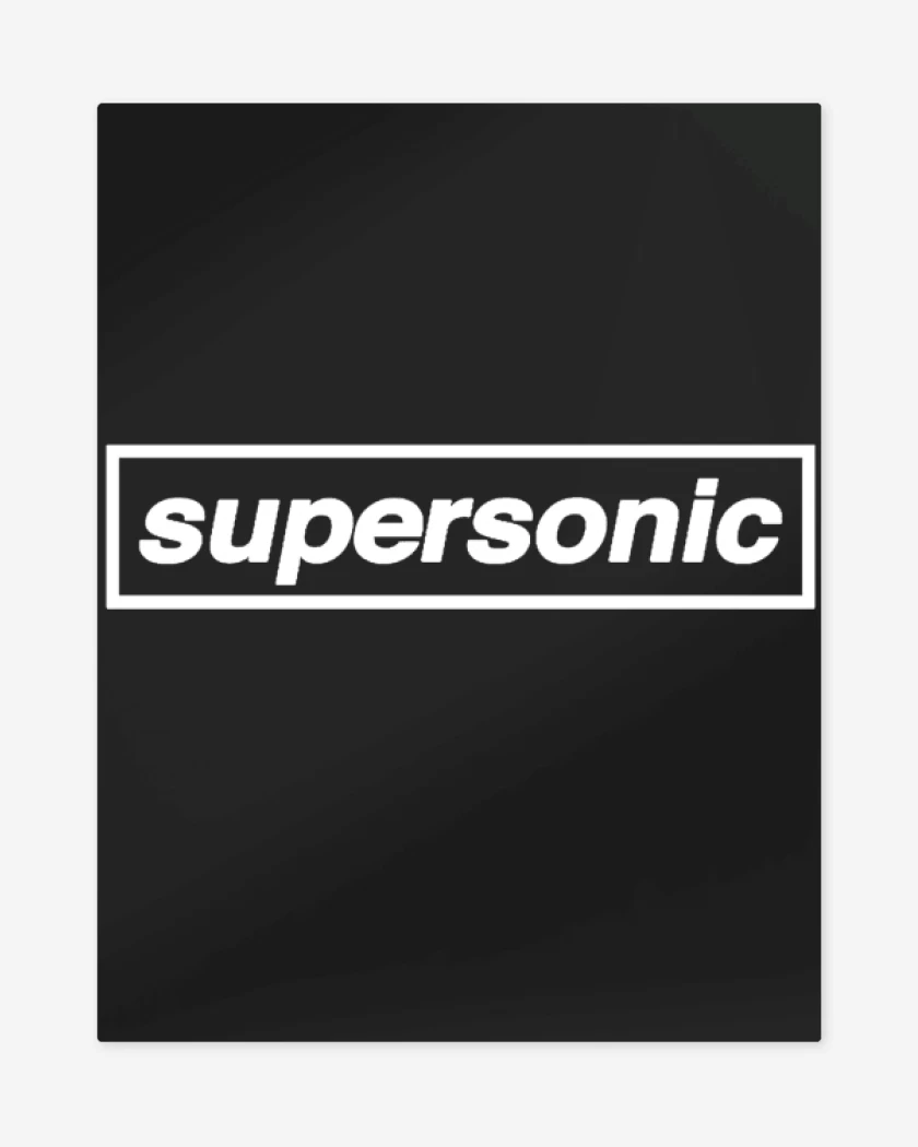 Print metalico Negro de Supersonic Oasis 