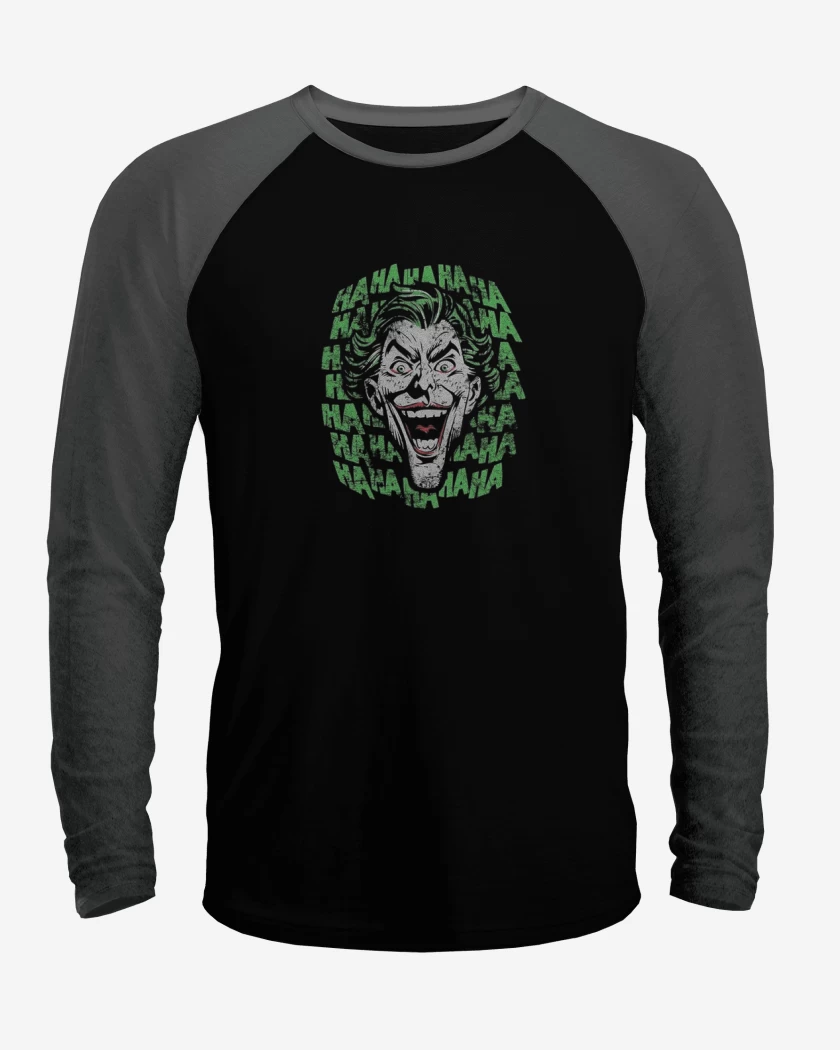 Polera Raglan Negro / Negro Heather de Joker hahahah