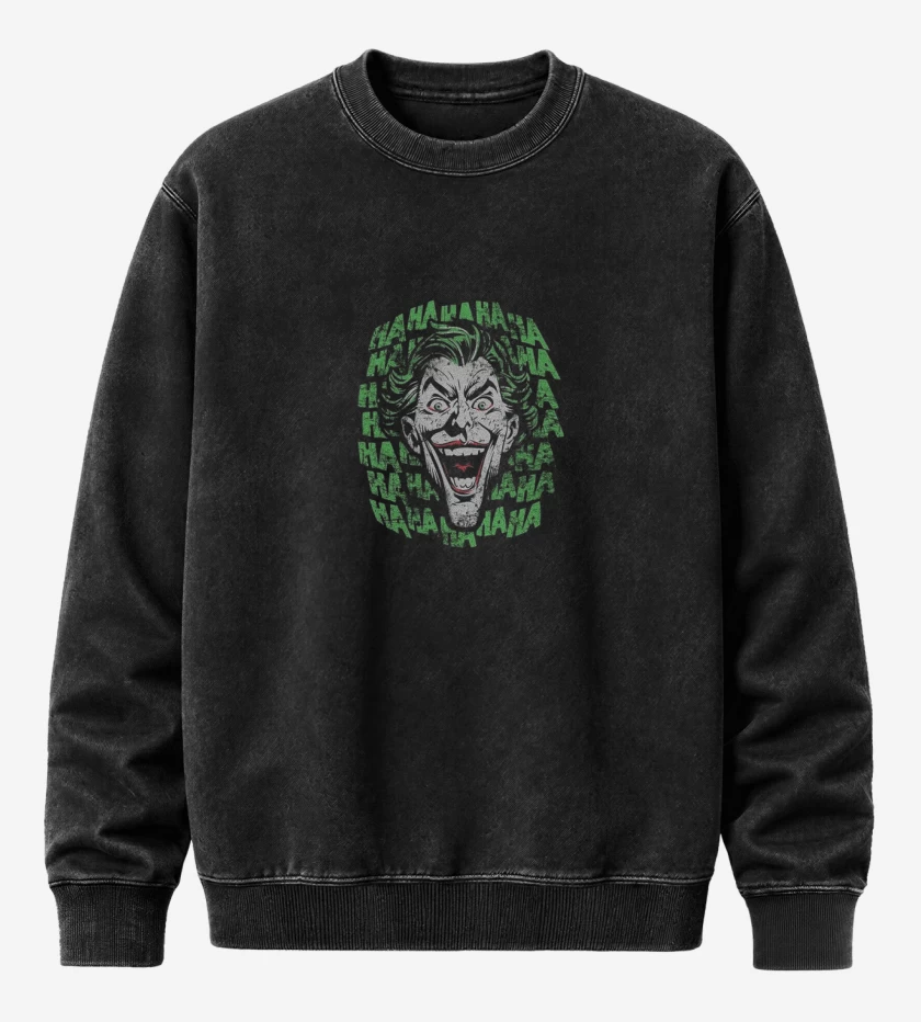 Poleron Polo Acid Wash Negro de Joker hahahah