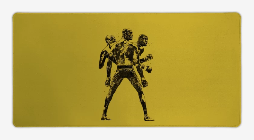 Mouse pad Gamer Amarillo de Boxeo