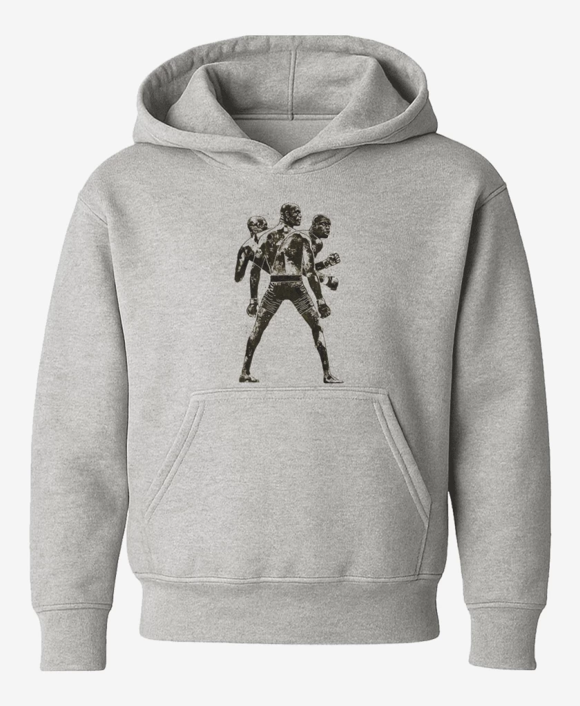 Poleron de niño Gris Melange de Boxeo