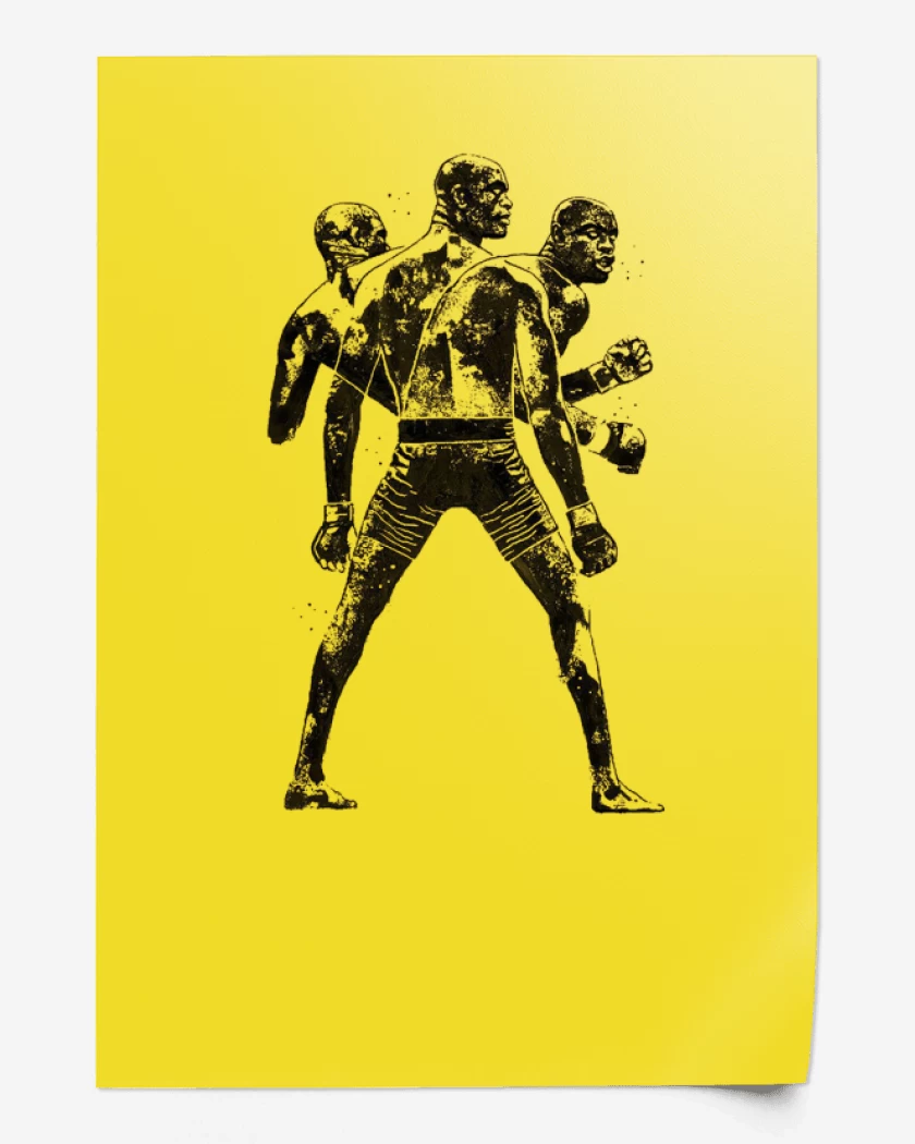 Print Amarillo de Boxeo