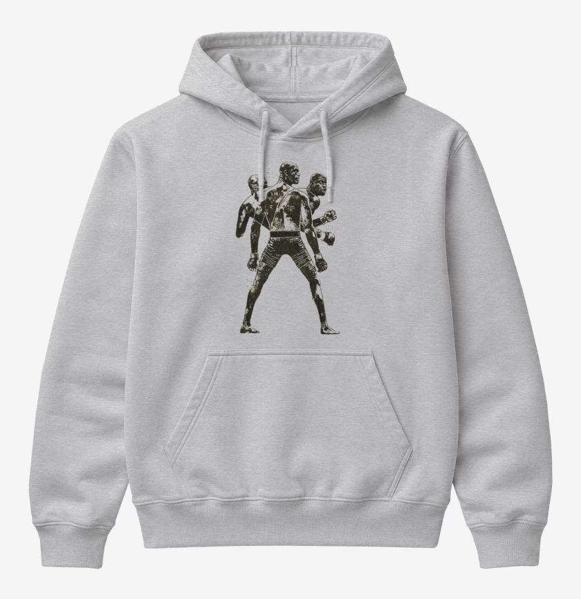 Poleron Canguro básico Gris Melange de Boxeo