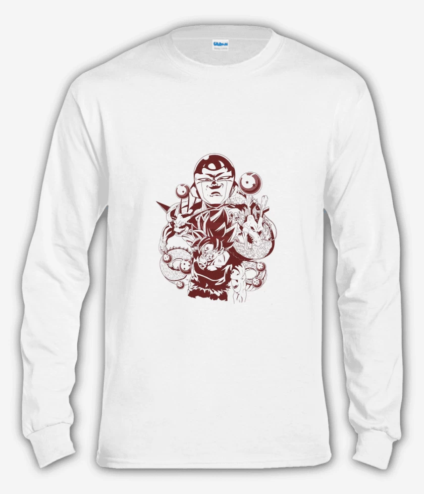 Polera manga larga Blanco de Dragon ball z 6
