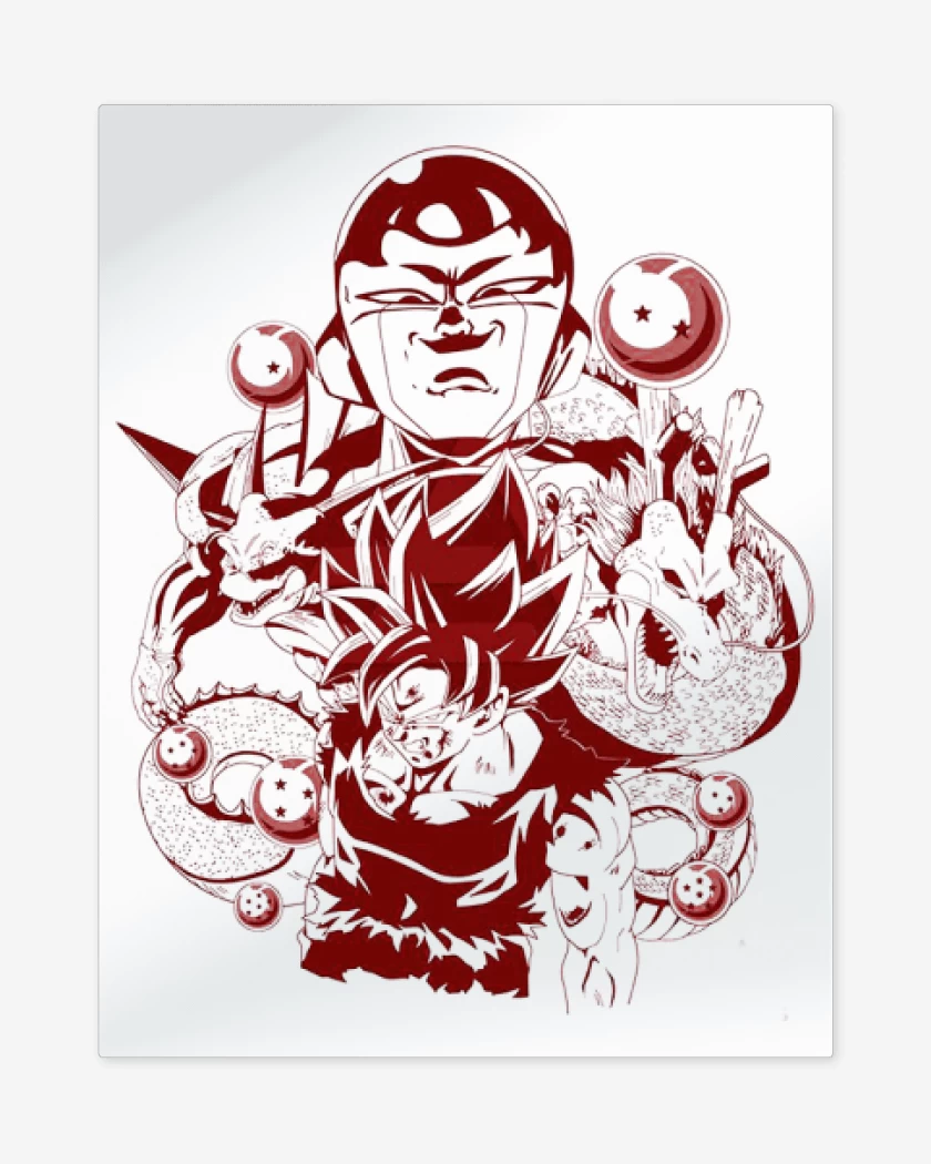 Print metalico Blanco de Dragon ball z 6