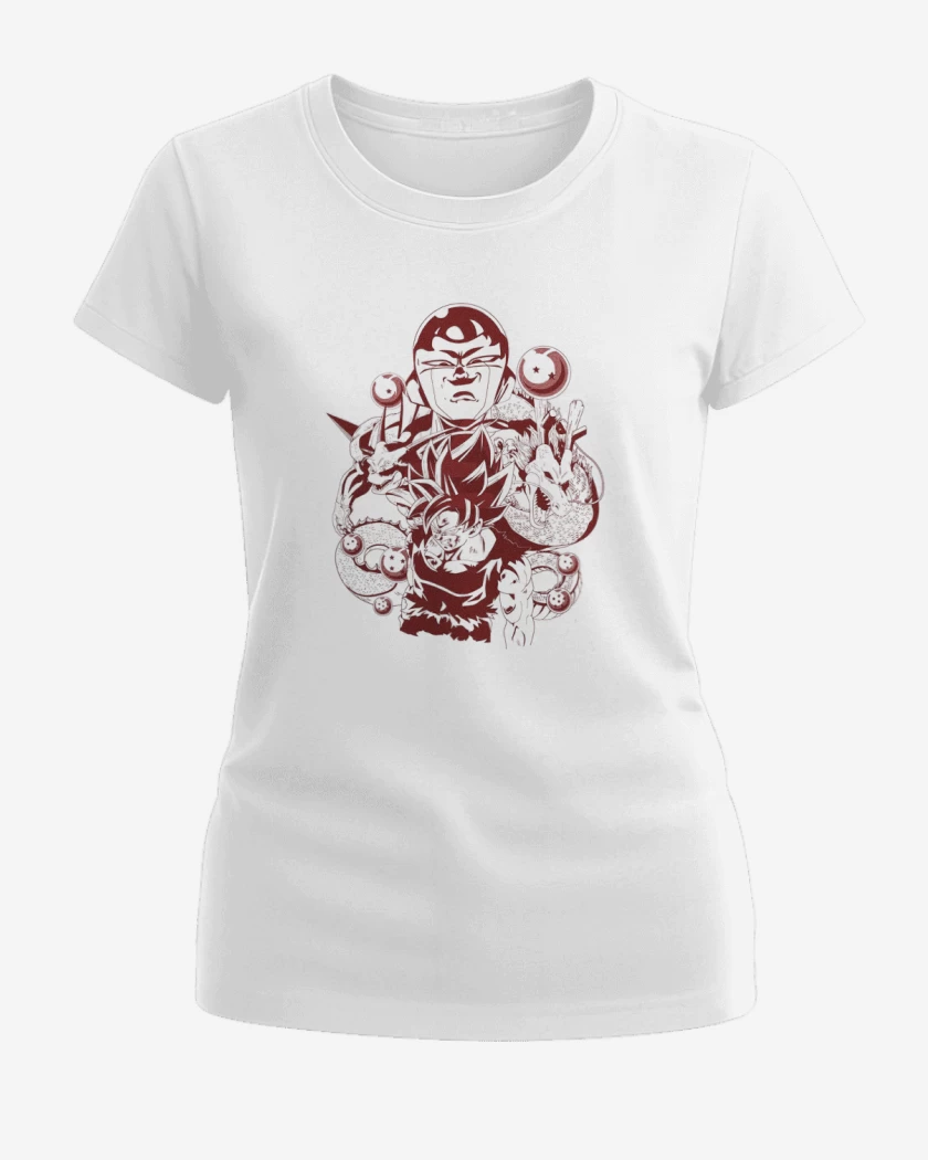 Polera de Mujer Blanco de Dragon ball z 6