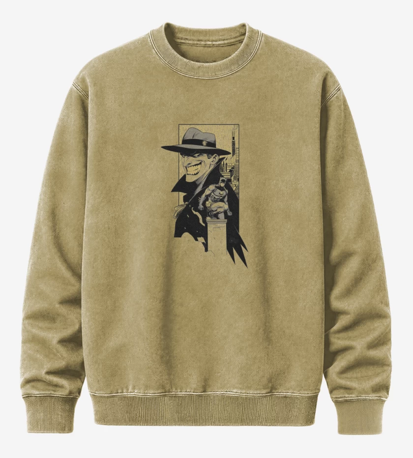 Poleron Polo Acid Wash Beige de Joker vs batman