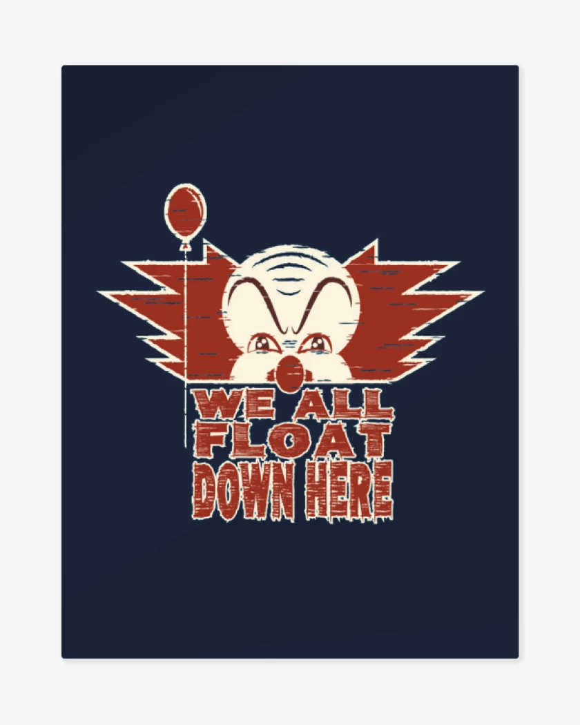 Print metalico We all float here