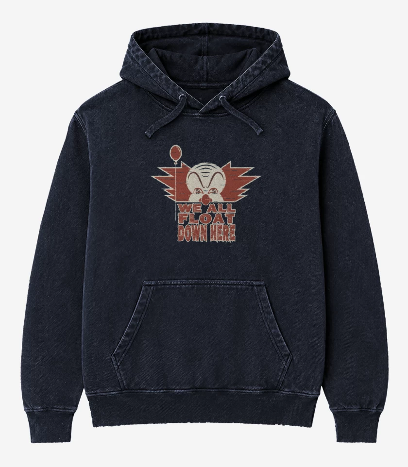 Poleron Canguro Acid Wash Azul Marino de We all float here