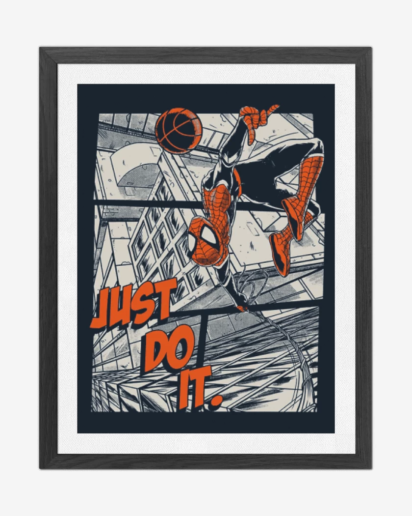 Cuadro decorativo Azul Marino de Just do it spiderman