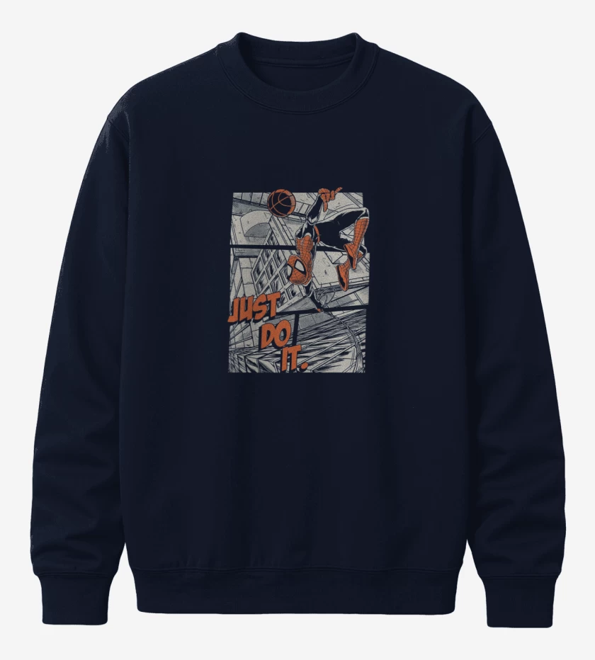 Poleron polo Azul Marino de Just do it spiderman