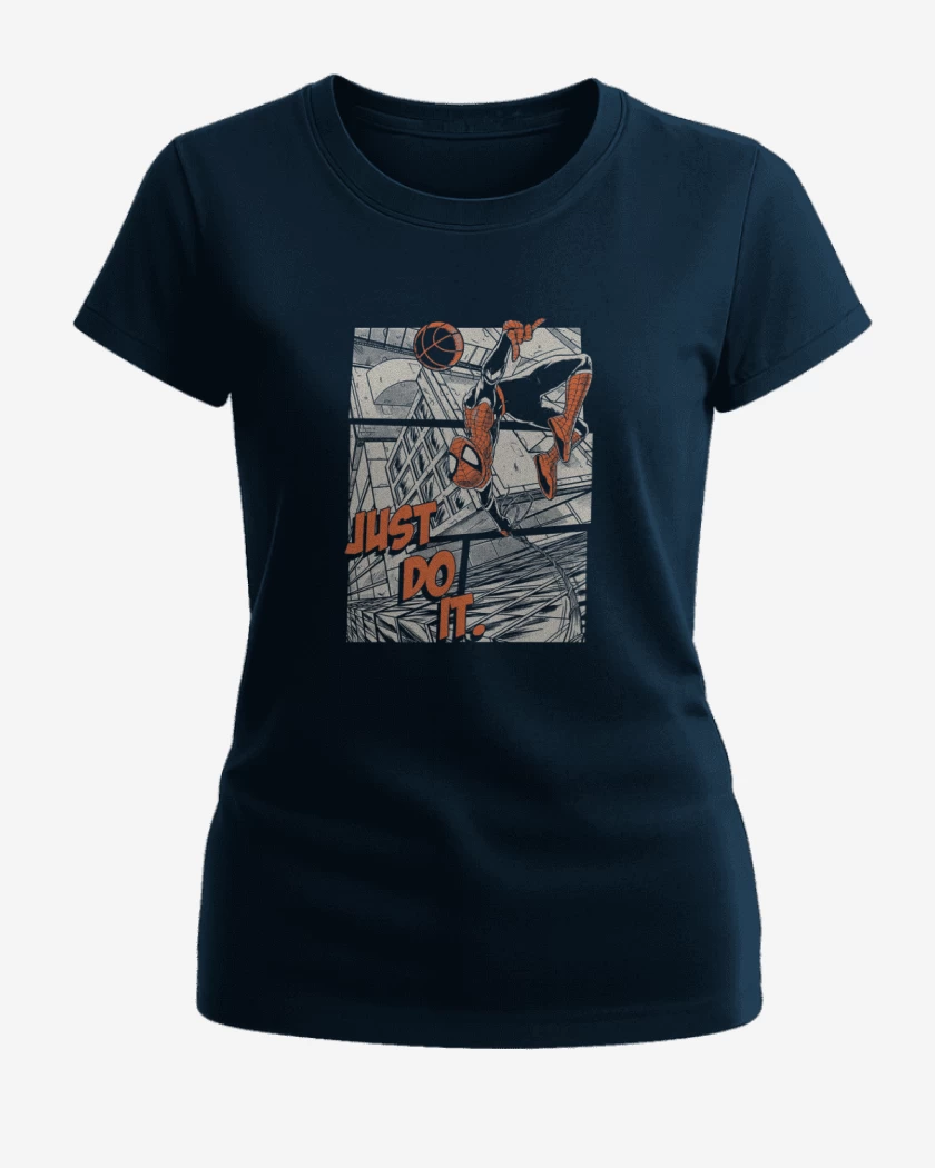 Polera de Mujer Azul Marino de Just do it spiderman