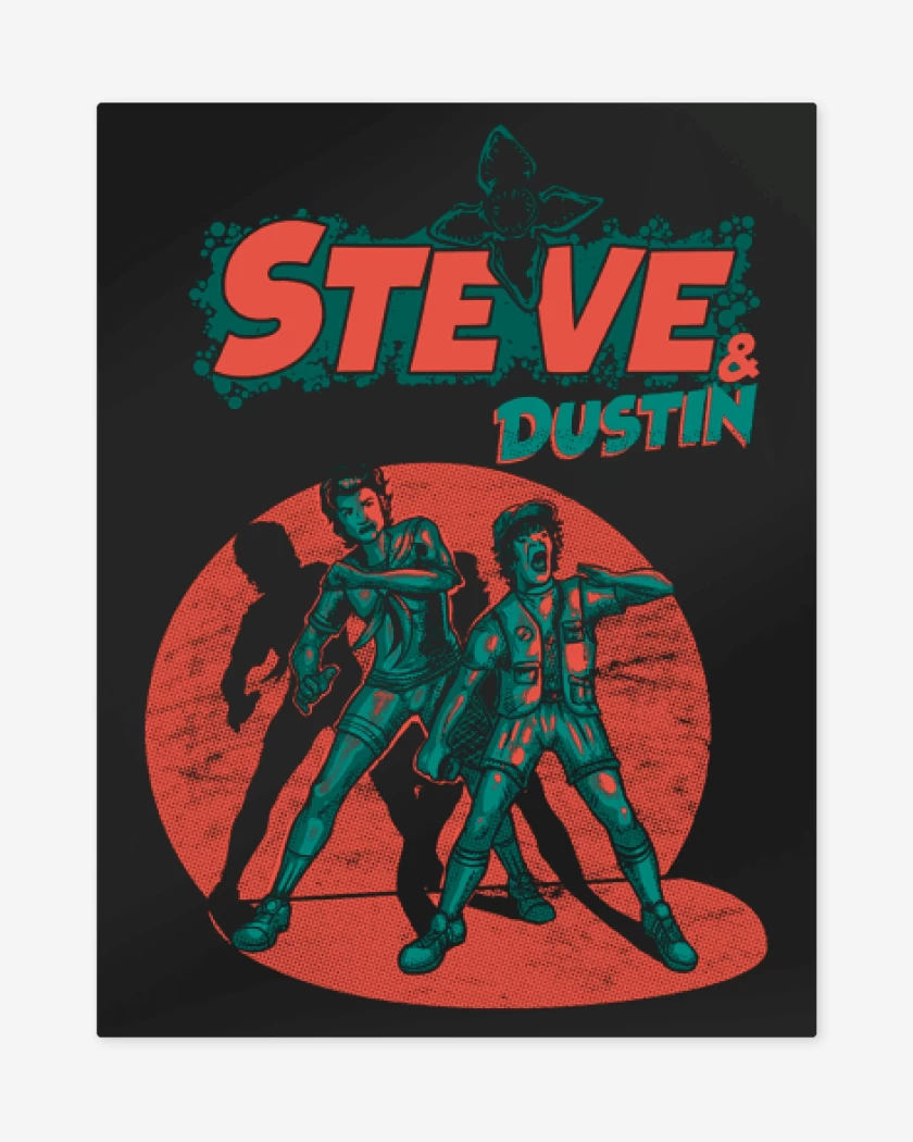 Print metalico Negro de Steve & dustin