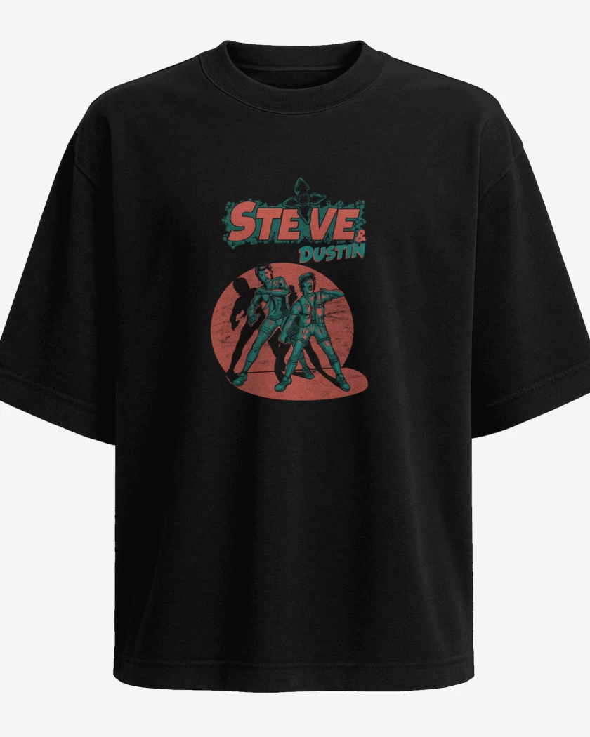 Polera Oversize Negro de Steve & dustin