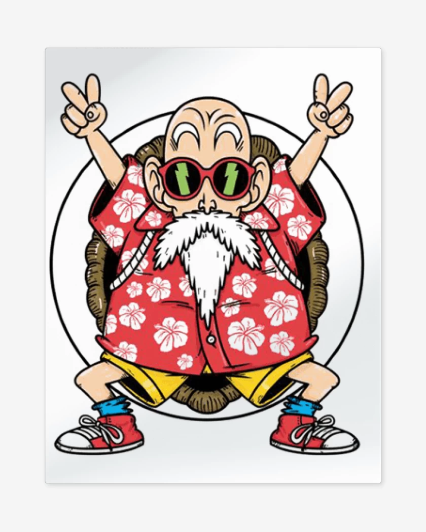 Print metalico Blanco de Love roshi