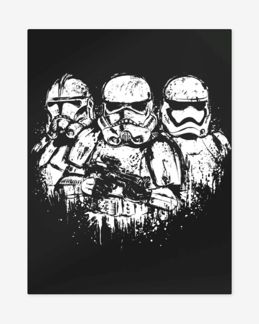 Print metalico Negro de Imperial troopers 3