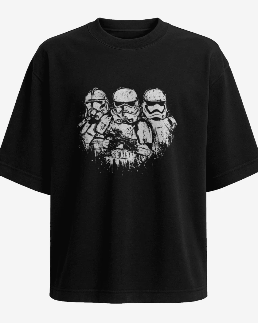 Polera Oversize Negro de Imperial troopers 3