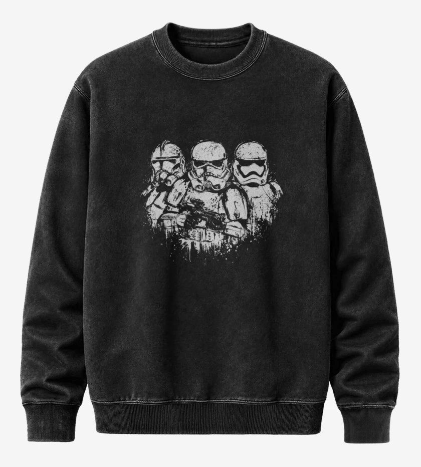 Poleron Polo Acid Wash Negro de Imperial troopers 3