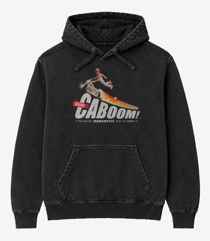 Poleron Canguro Acid Wash Negro de Duke caboom 2