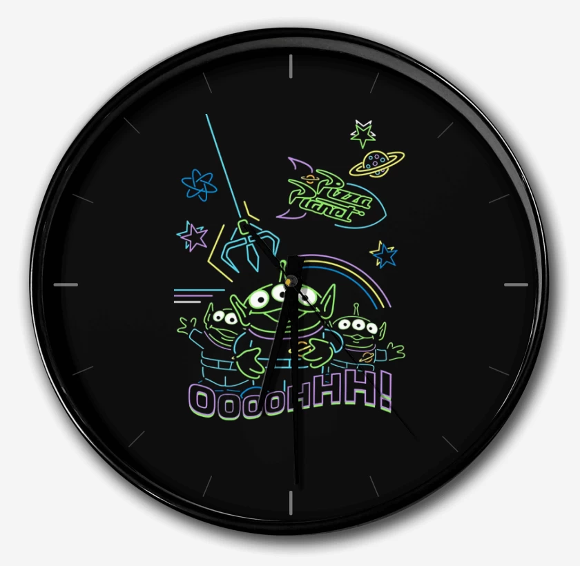 Reloj Negro de Marcianitos