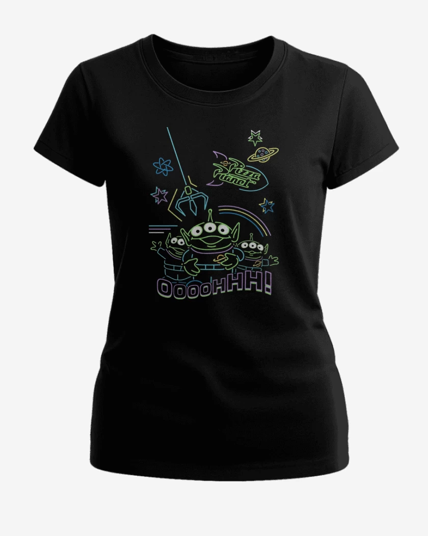 Polera de Mujer Negro de Marcianitos