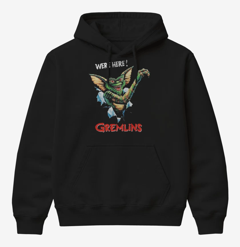 Poleron Canguro básico Negro de Gremlins