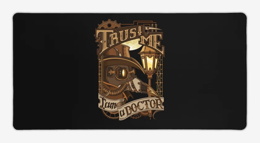 Mouse pad Gamer Negro de im a doctor