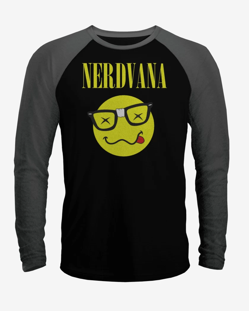 Polera Raglan Negro / Negro Heather de Nerdvana
