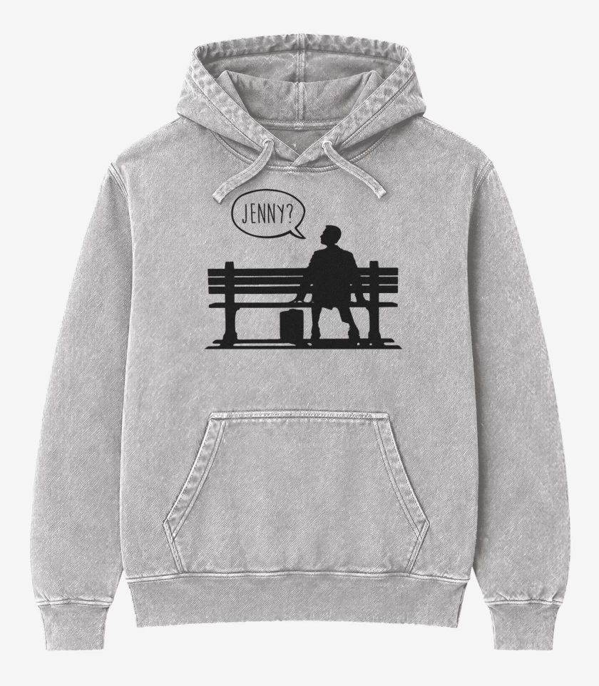 Poleron Canguro Acid Wash Gris Melange de Jenny 1 