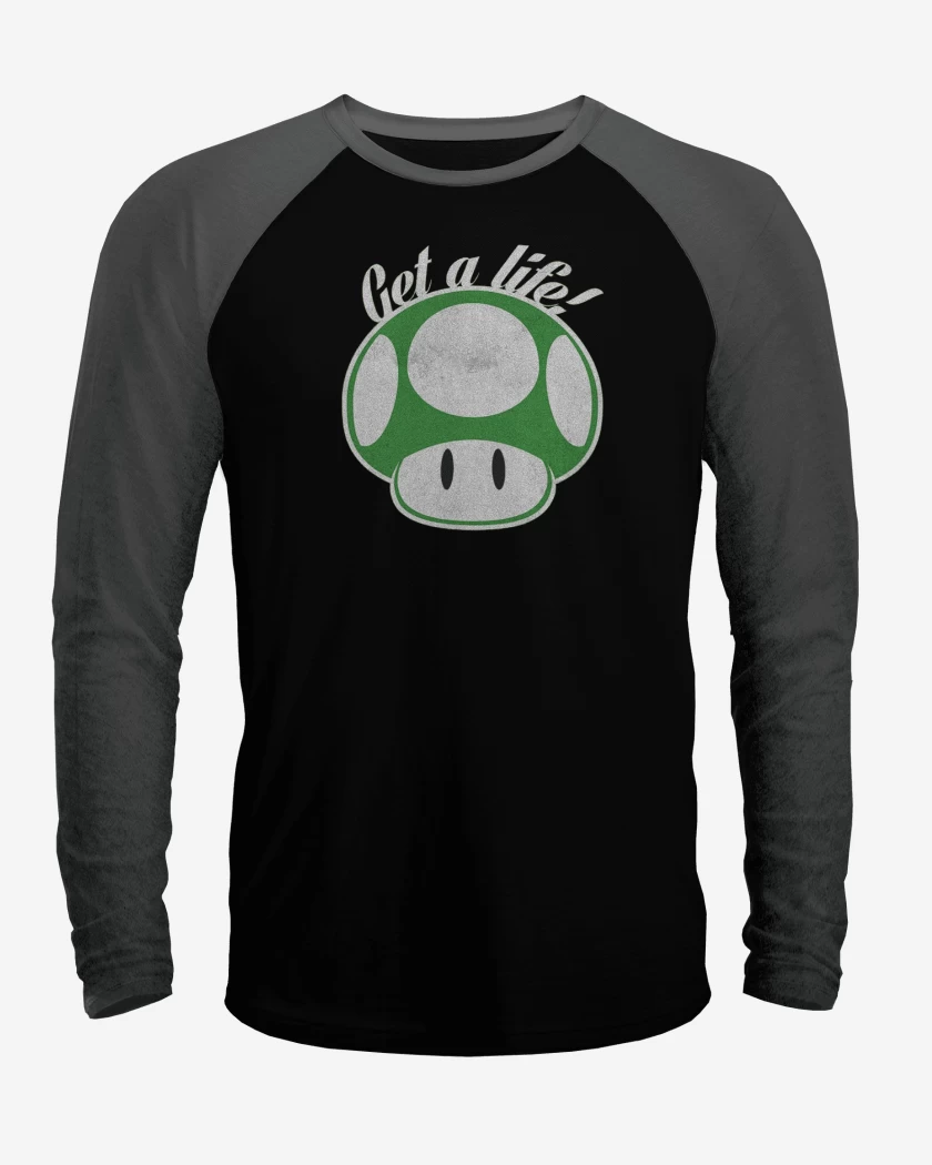 Polera Raglan Negro / Negro Heather de Get a life