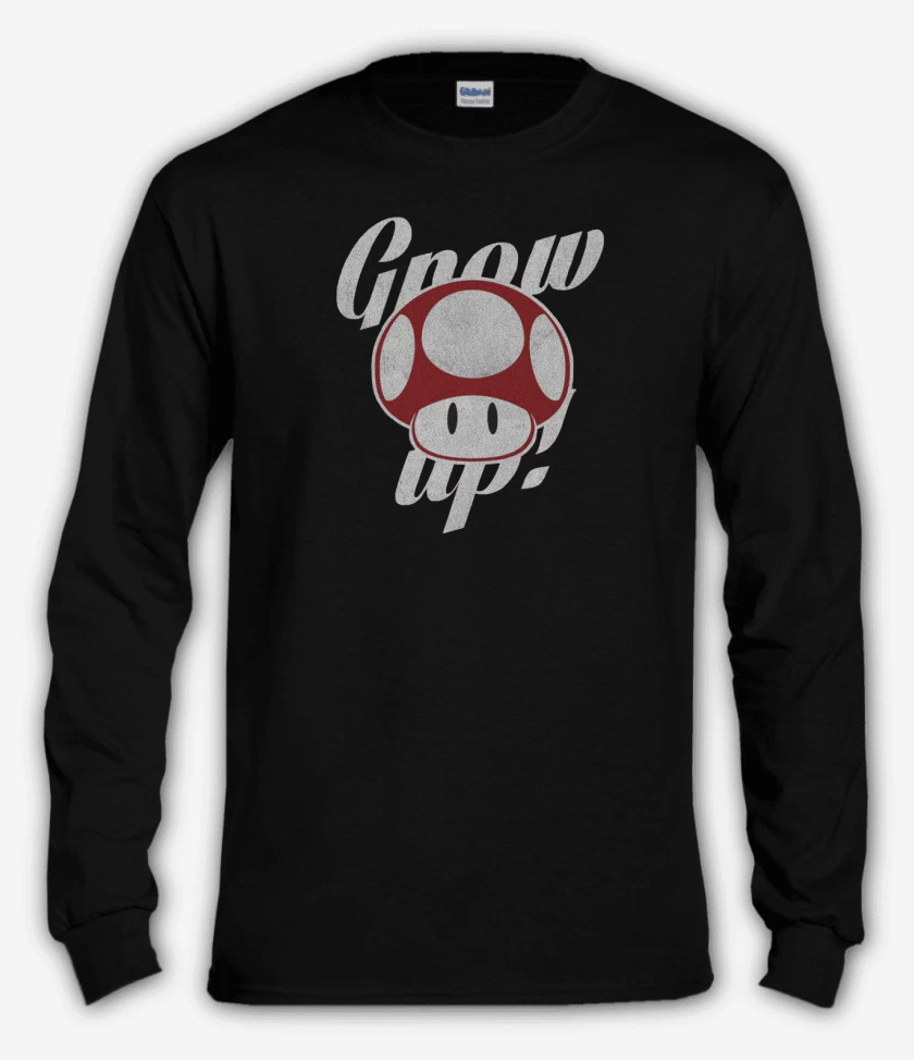 Polera manga larga Negro de Grow up