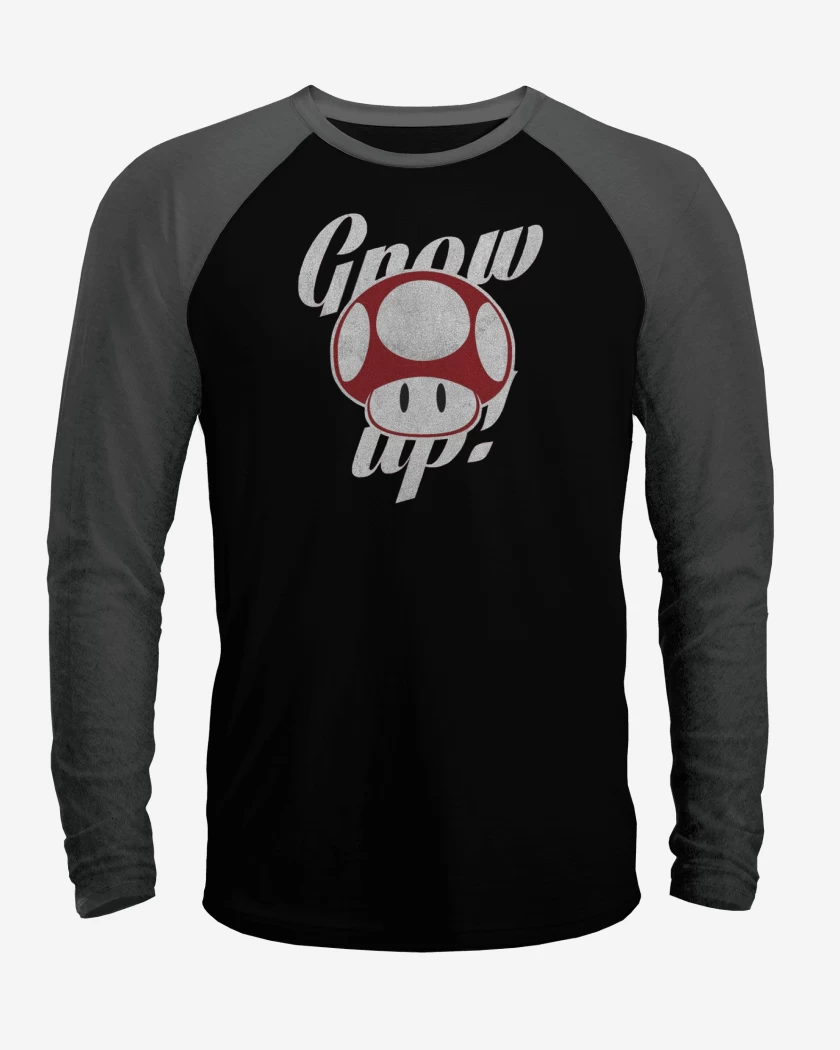 Polera Raglan Negro / Negro Heather de Grow up