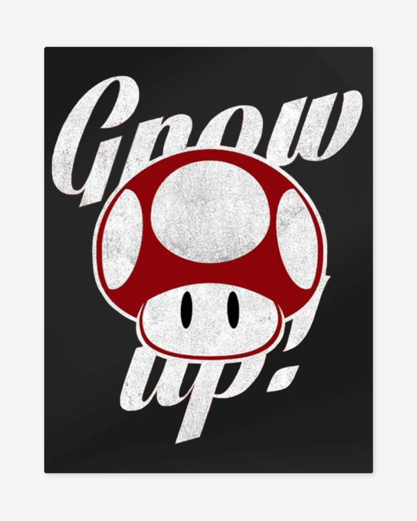 Print metalico Negro de Grow up