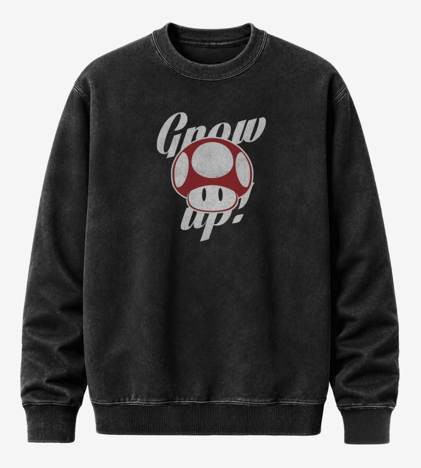 Poleron Polo Acid Wash Negro de Grow up