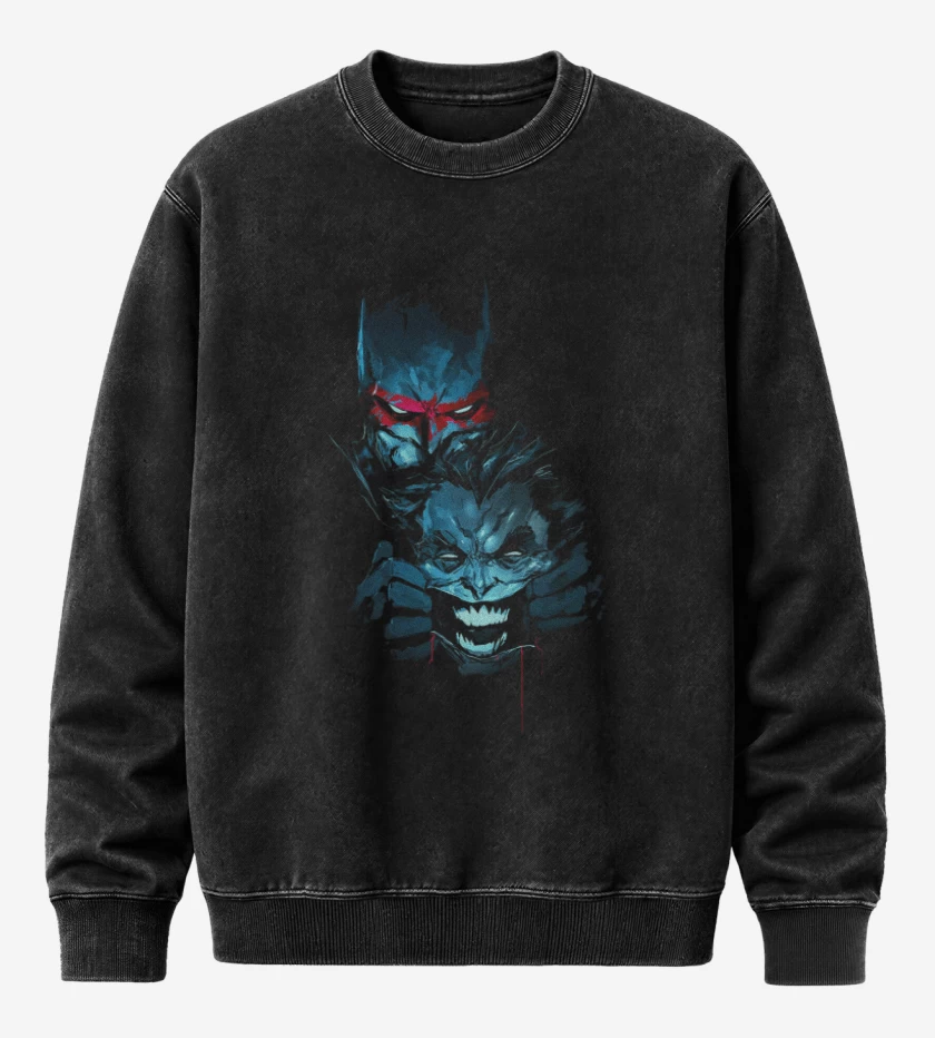 Poleron Polo Acid Wash Negro de Amigos por siempre
