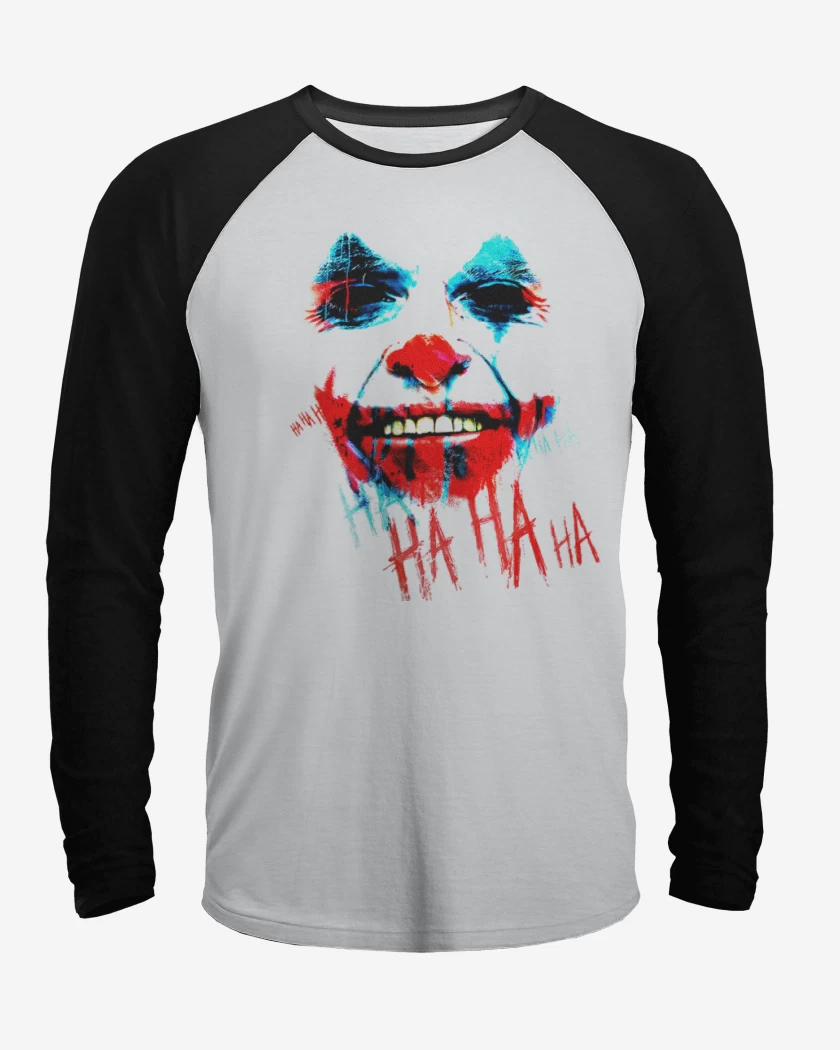 Polera Raglan Blanco / Negro de Laugh 