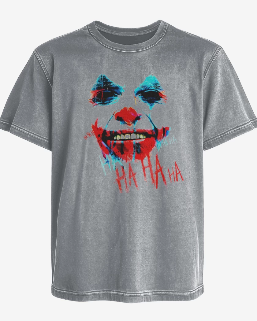 Polera desgastada Gris Melange de Laugh 