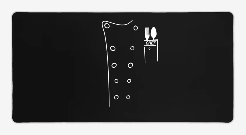 Mouse pad Gamer Negro de Chef