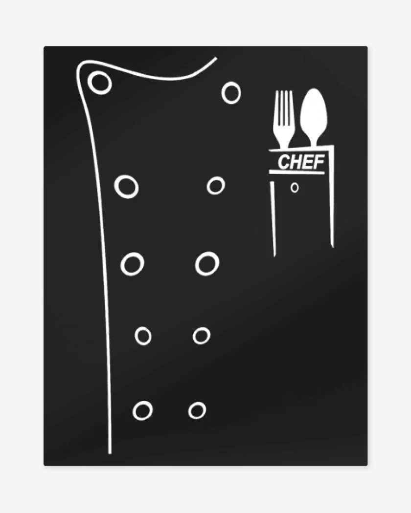 Print metalico Negro de Chef